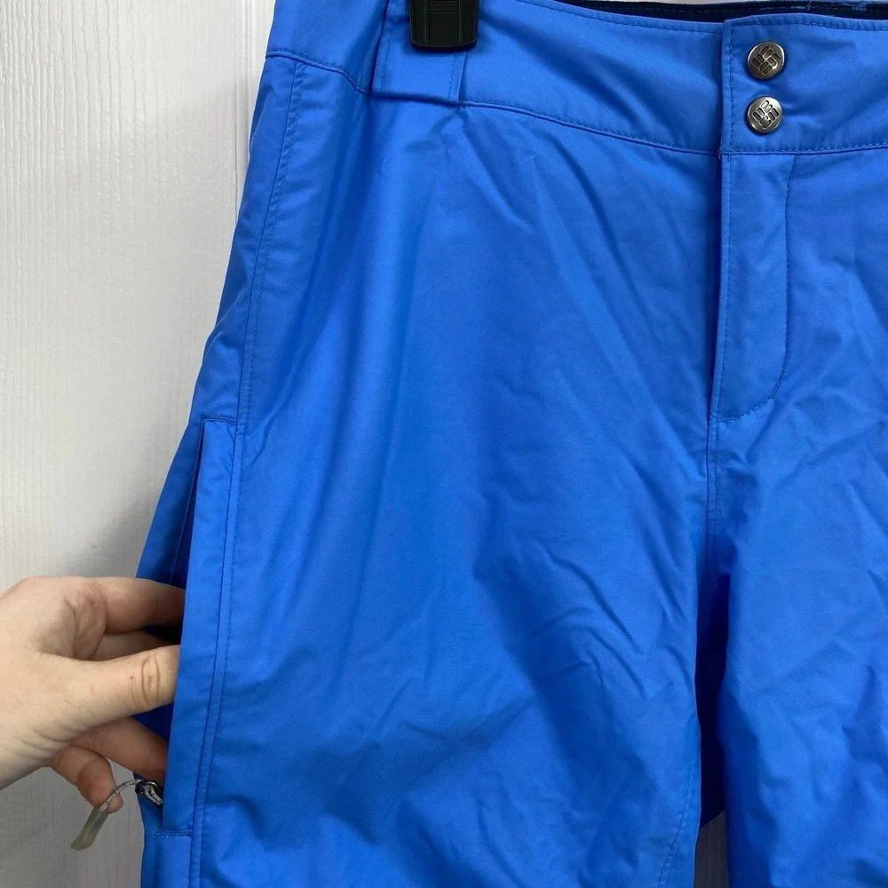 Columbia‎ bugaboo blue fleece lined non-slip Omni-tech ski snow gear pants large